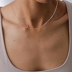 LuckFairy Initial Necklaces for Women, Dainty Gold