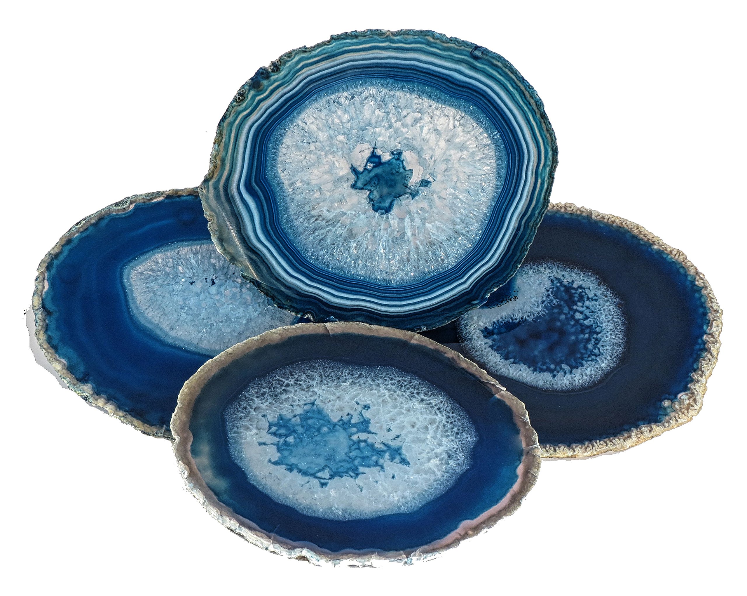 ESKX Agate Coasters 4-5" Diameter (Blue)
