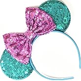 CLGIFT Minnie Ears, Teal, 1 Count (Pack of 1) - Halloween Birthday Costume Headband for Children, Disney fans, Halloween enthusiasts - Female