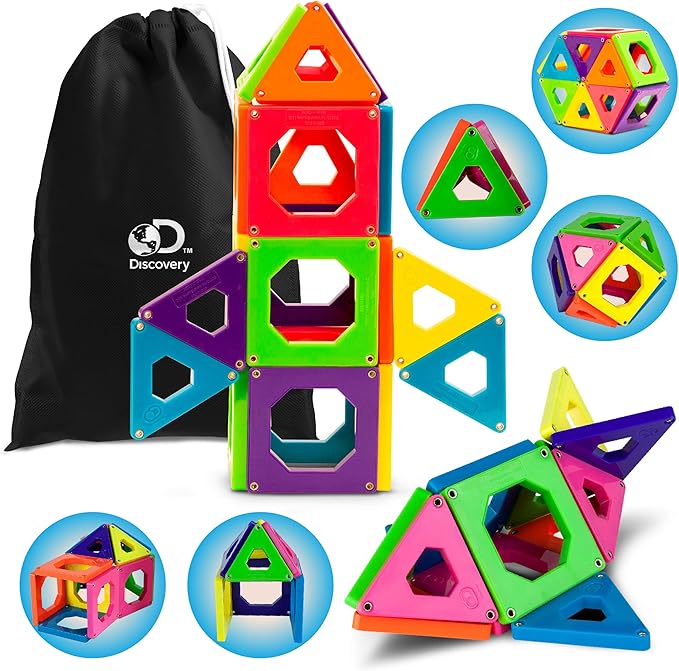 discovery mindblown magnetic tile set