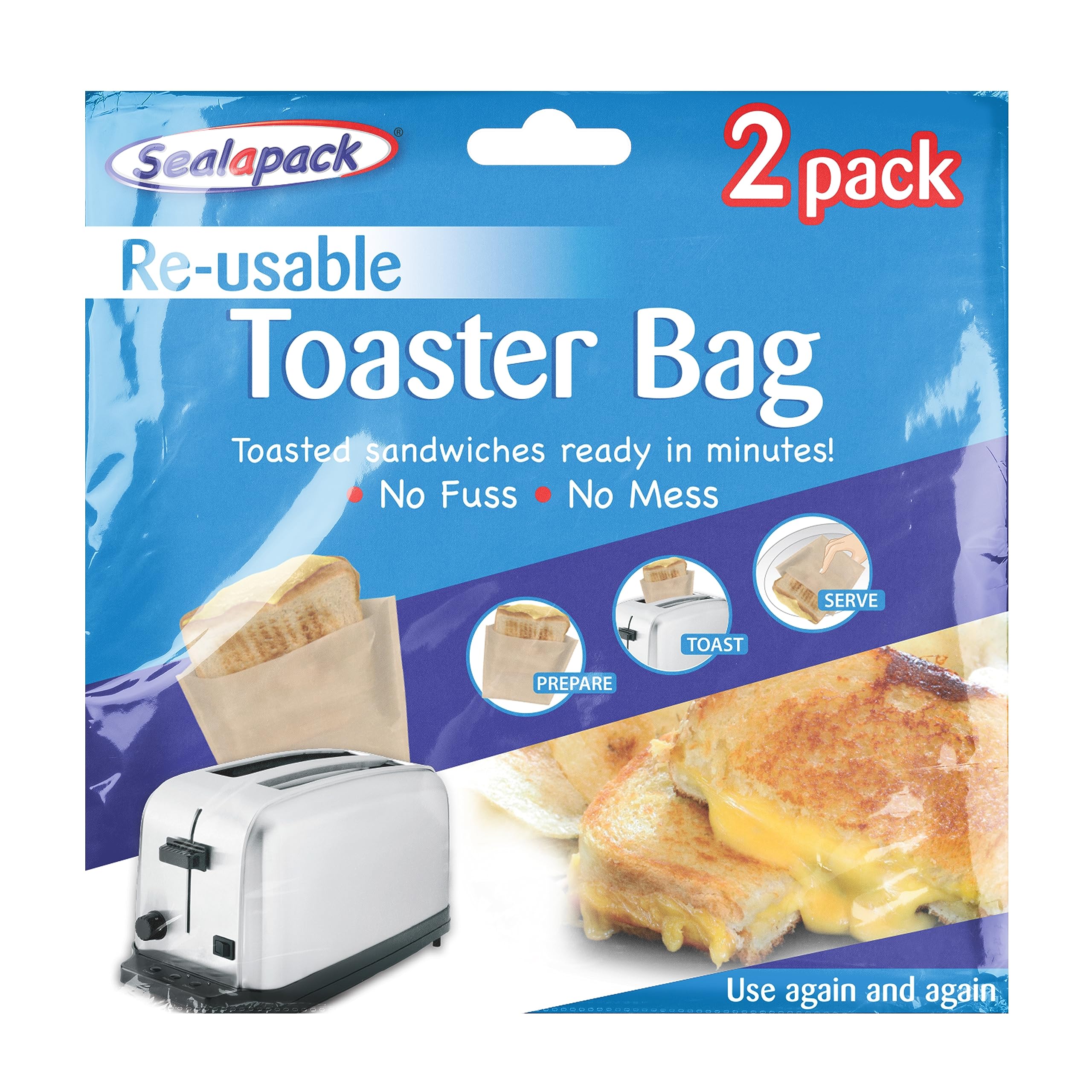 Sealapack SAP010-24 Toaster Bag, Plastic, Silver