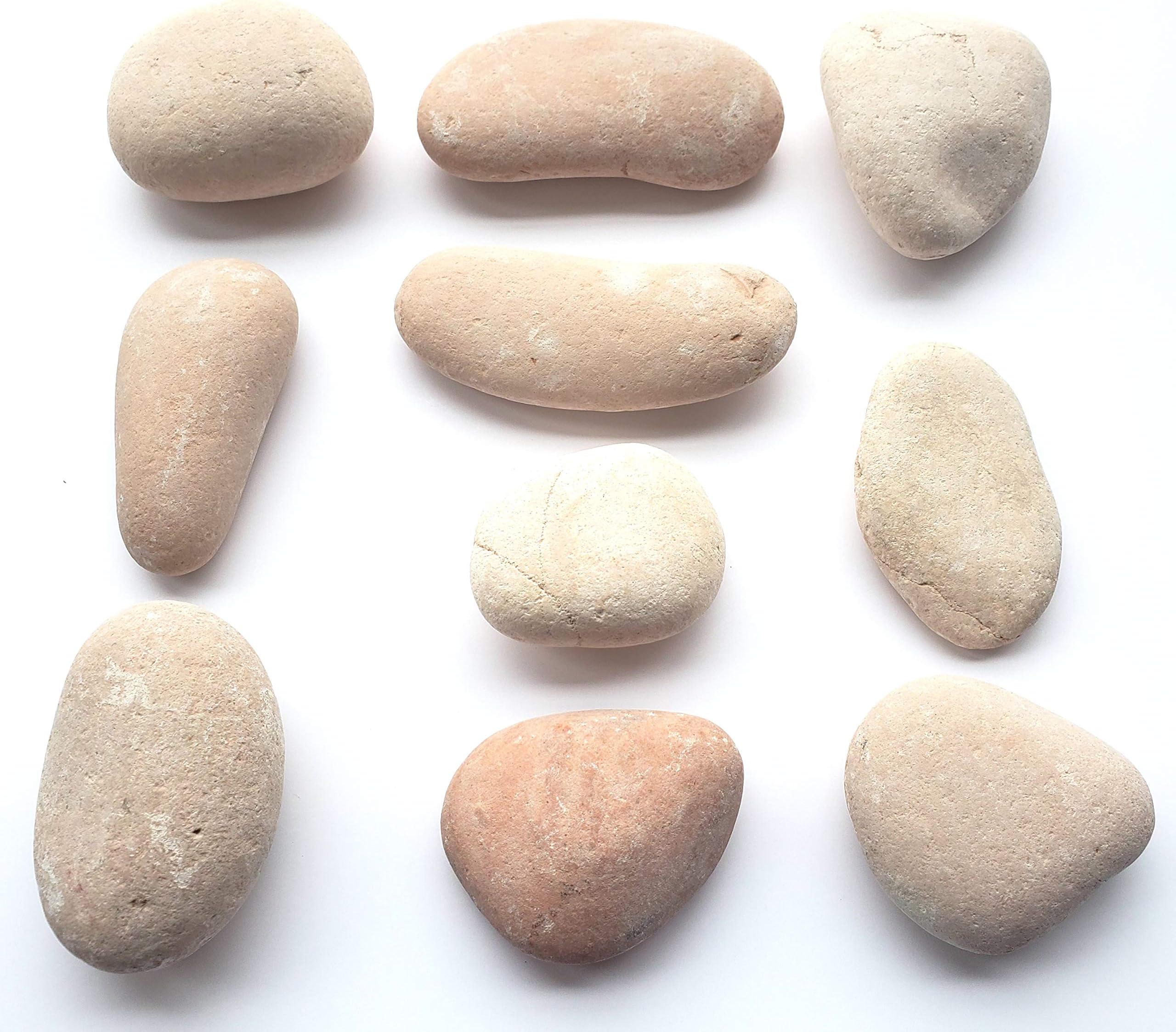 Capcouriers Abstract Pink Painting Rocks - Rocks for Painting - About 2 pounds of Assorted Size and Shape Rocks That Range in Length from About 1 to 2.5 inches (Typically 10-11 Rocks)