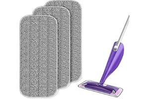 HEEYGEY 3 Packs Reusable Mop Pads Compatible for Swiffer WetJet Mop, Wet Jet Pads Refills Machine Washable WetJet Mopping Pad