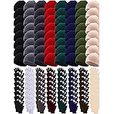 Suhine Bulk Winter Beanie Gloves Set for Homeless Knit Hats Gloves Unisex Skull Caps Gloves for Women