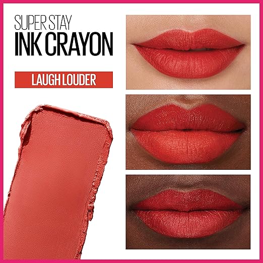 Maybelline Superstay Ink Crayon Lipstick Matte Longwear Lipstick Makeup Laugh Louder