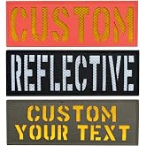Custom Reflective Name Patch Laser Cut ID Panel callsign Patch with Hook and Loop