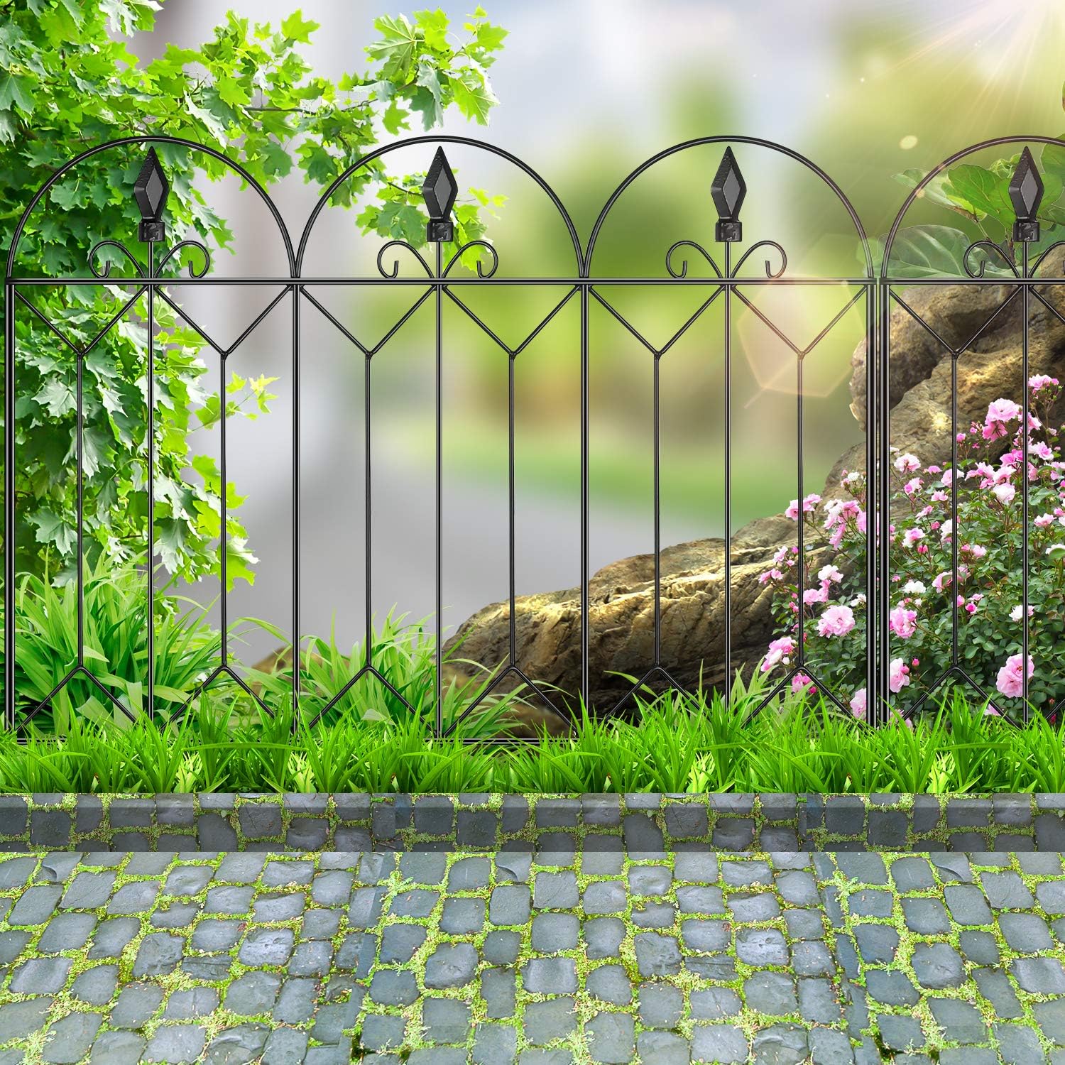Amagabeli Rustproof Garden Fence 24inx10ft Metal Wire