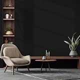 Hode Black Matte Vinyl Wrap 40x300cm Self Adhesive Wallpaper Furniture Covering view 9