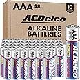 ACDelco 48-Count AAA Batteries, Maximum Power Super Alkaline Battery, 10-Year Shelf Life, Reclosable Packaging