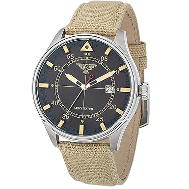Eichmüller Army Watch EP552 10ATM Aviator - Flieger Uhr