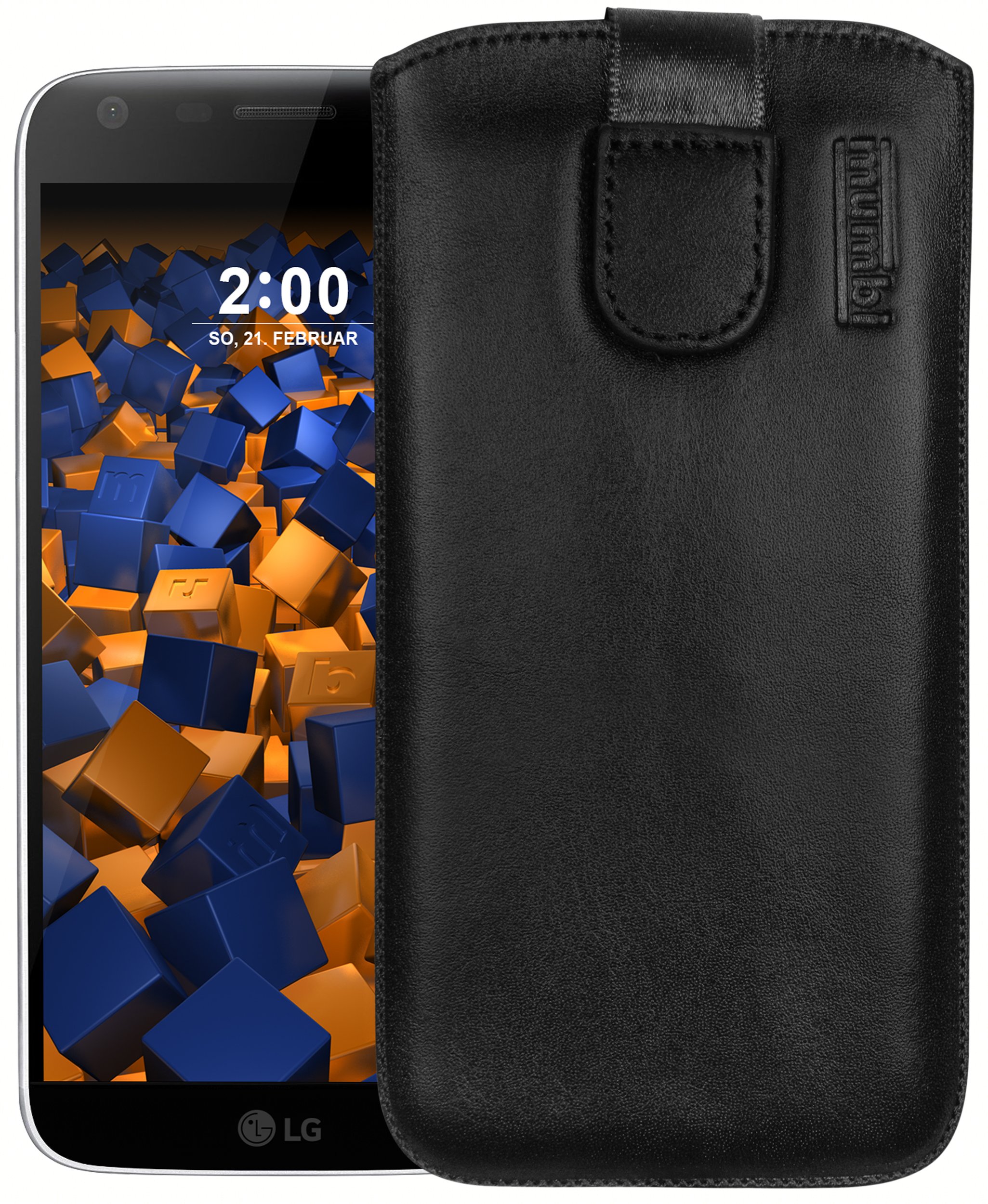 mumbi leather case for LG black G5