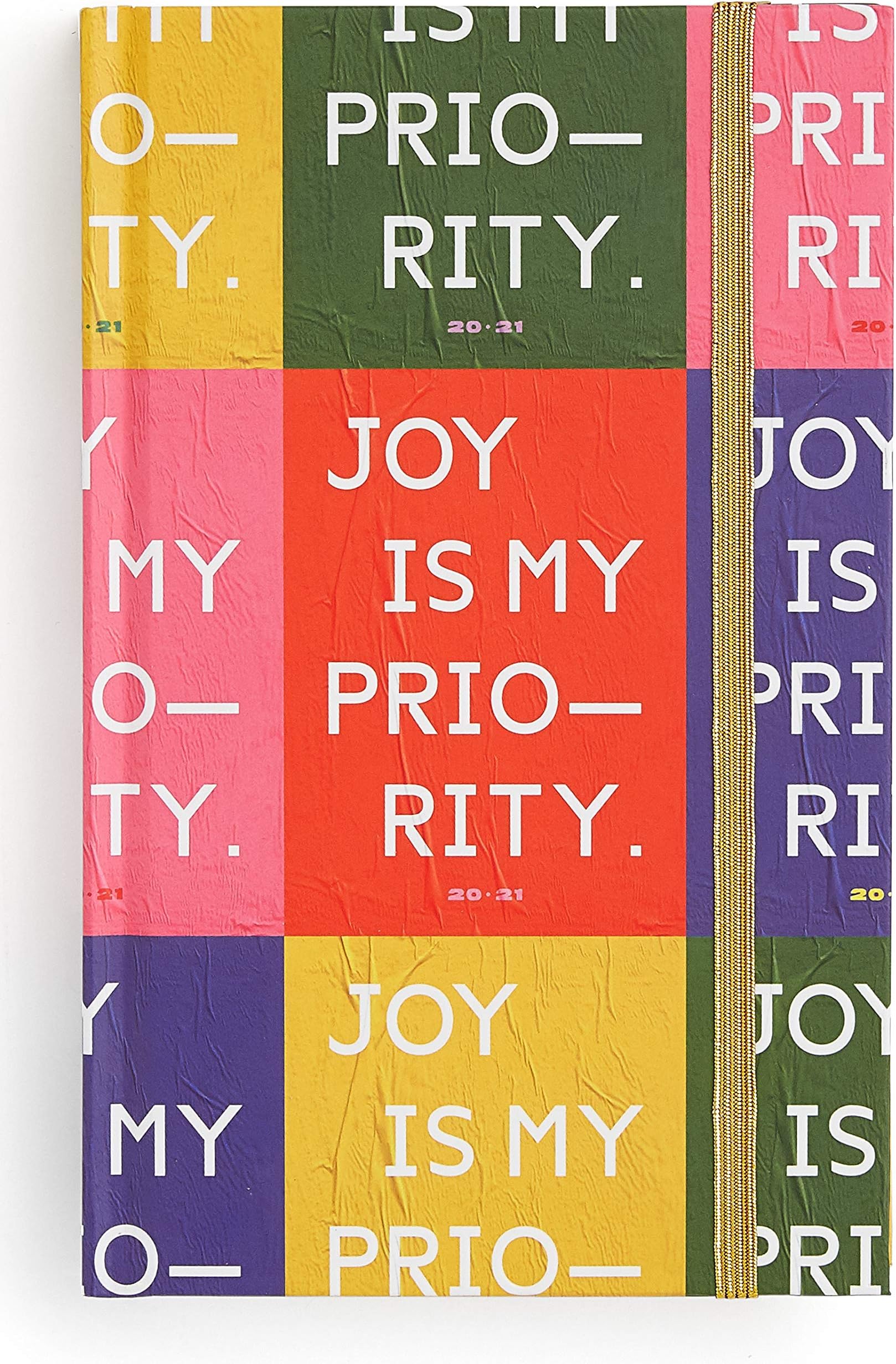 Ban.do 17 Month 2020-2021 Classic Daily Diary with Weekly & Monthly Views, August 2020 - December 2021, Hardcover Self-Care Planner with Stickers, Goal/Reflection Pages, Cool Art, Joy is My Priority