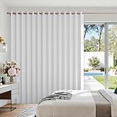 HMYI Fabric Vertical Shades &amp; Blinds, 100% Blackout Door Shades, Window Shade, Vertical Shade for Sliding Doors, 1 Panel, W100 x L84, White