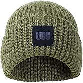 UGG Womens Chunky Rib Beanie with UGG Logo