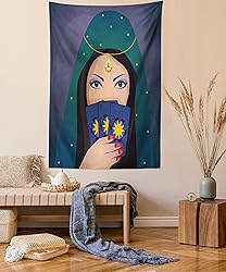 Lunarable Gypsy Tapestry, Fortune Teller Woman with