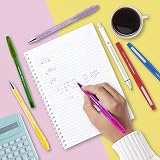 Paper Mate Flexgrip Ultra Pastel Ballpoint Pens 1.0mm Blue 5 Count view 7