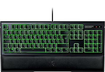 Razer Ornata Gaming Tastatur (mit den Mecha-Membran Tasten, Halbhohen Tastenkappen, Individueller grüner Beleuchtung und Ergo