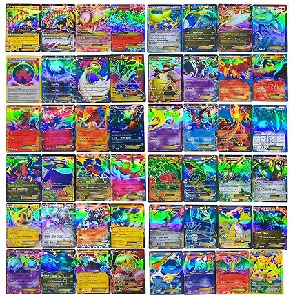 Bigz 100 Pcs Poke Tcg Style Card Holo Ex Full Art 20 Gx 20 Mega 1 Energy 59 Ex Arts