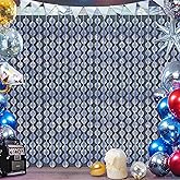 3 Pack Disco Party Decorations, Silver Disco Ball Foil Fringe Curtains Backdrop, Metallic Foil Tinsel Streamers Backdrops for Last Disco Bachelorette Birthday Wedding 70s 80s Theme Party Decor