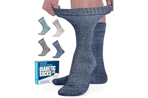 Doctor's Select Bamboo Viscose Diabetic Socks Women - 4 Pairs Crew Womens Diabetic Socks Size 6-9