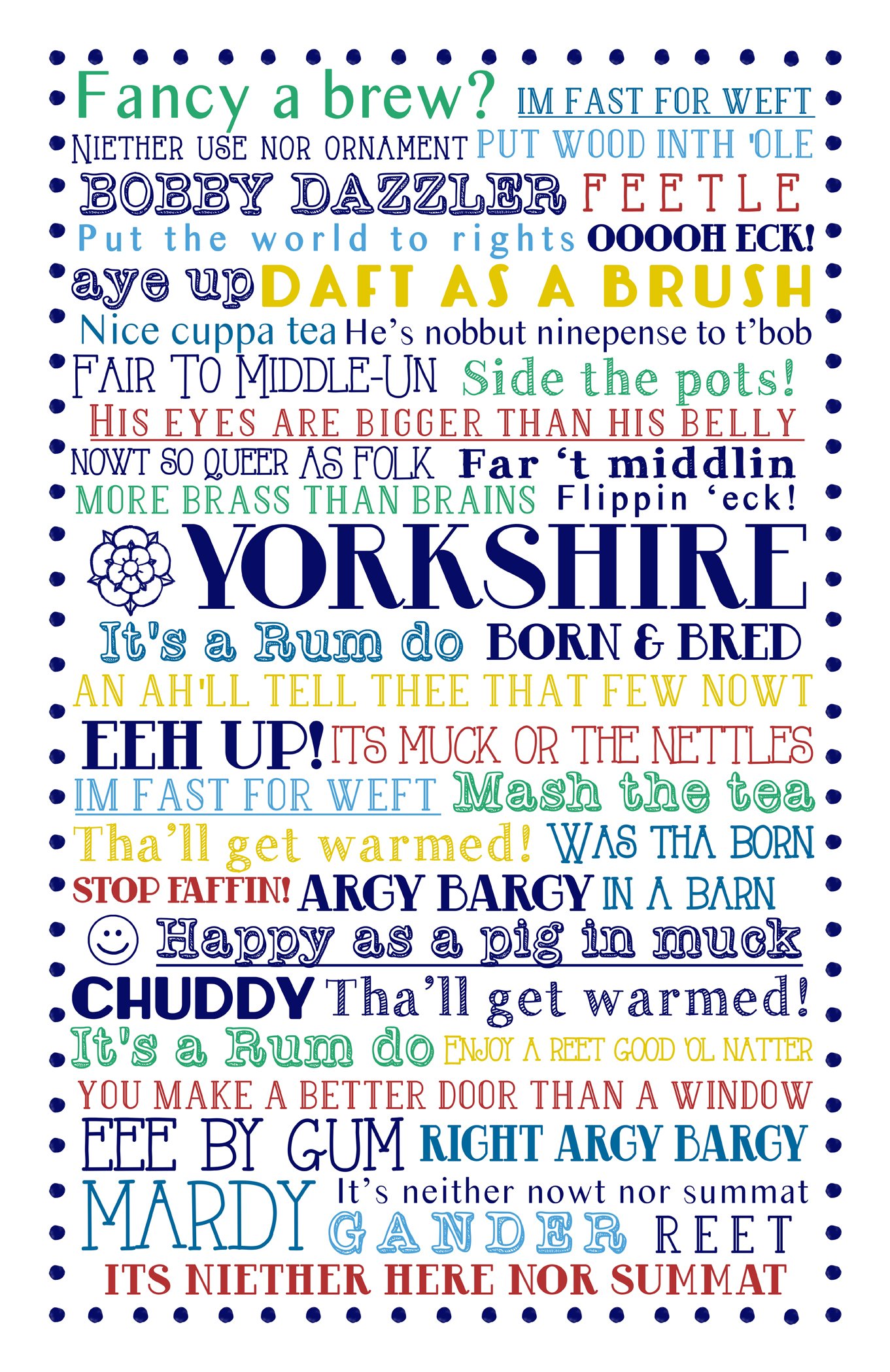 Ulster Weavers Yorkshire Born & Bred Cotton Tea Towel