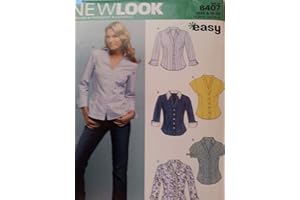 New Look Sewing Pattern 6407 Misses' Tops, Size A (10-12-14-16-18-20-22)