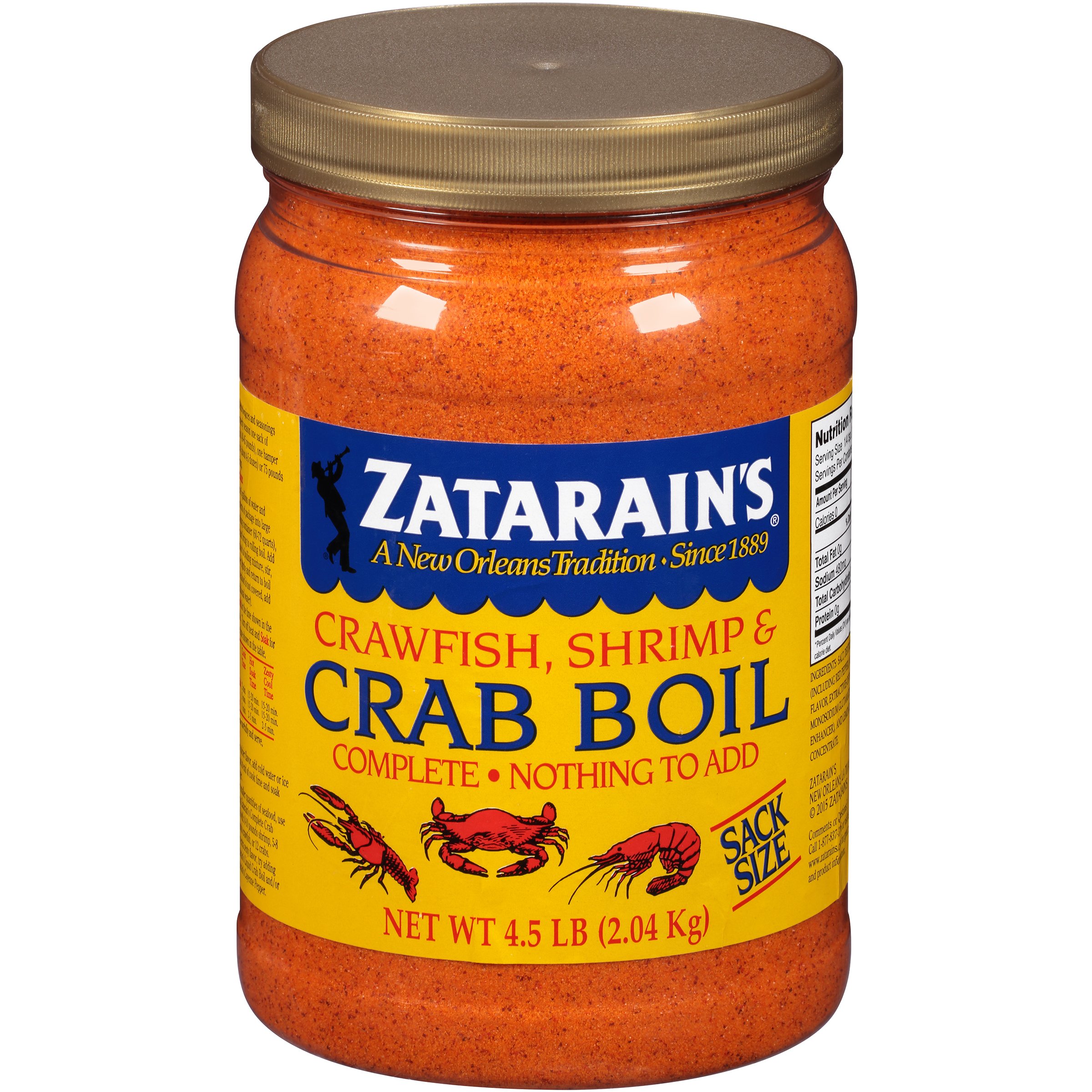 Zatarains PreSeasoned Crab and Shrimp Boil 72 Ounce Buy Online in