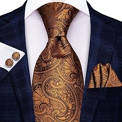 Hi-Tie 3 Pcs Gift Box Mens Tie Set Necktie with