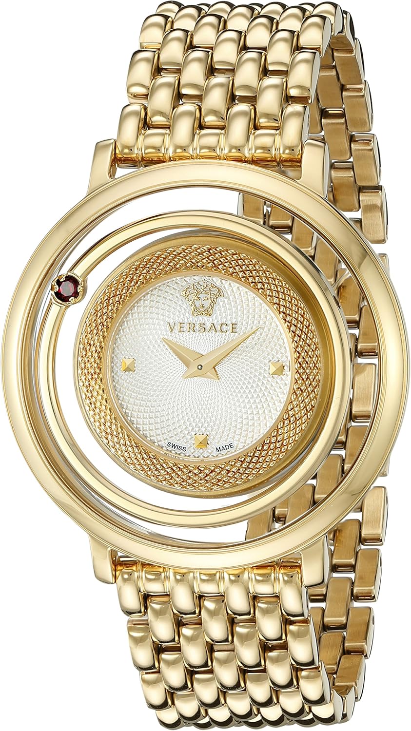 Versace Women's VQV080015 Venus GoldTone Stainless Steel Watch Amazon