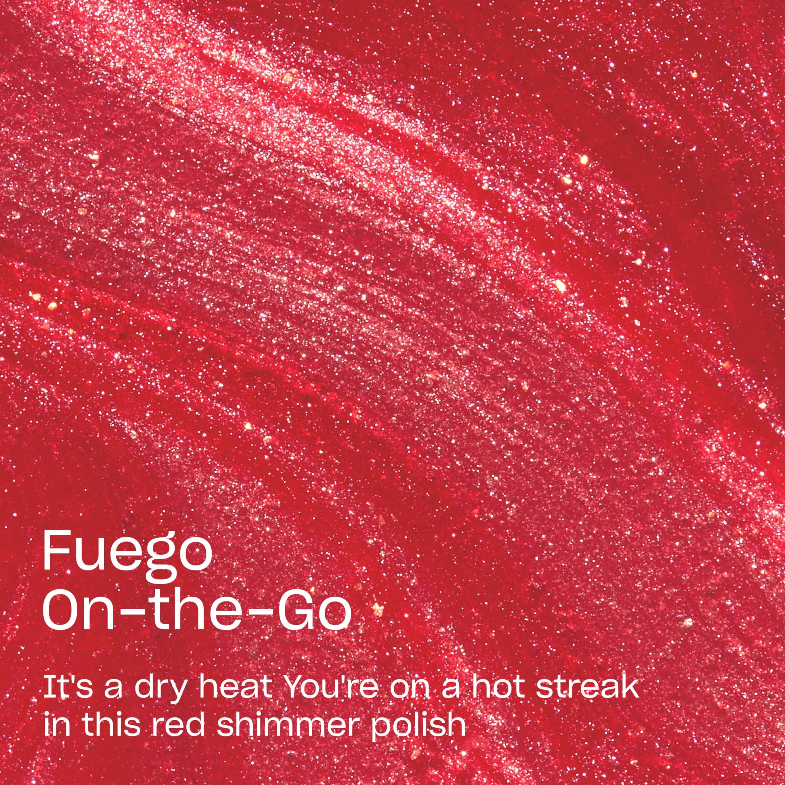 OPI RapiDry Fuego On-the-Go | Opaque Bright Red Shimmer Quick Dry Nail Polish | Vegan, Smudge Proof, Fast Drying - Image 3