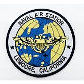 NAS Lemoore Patch &ndash; 4 Inch Embroidered Aviation Insignia &ndash; Plastic Reinforced Backing, Sew On &ndash; Veteran Owned Business