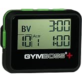 Gymboss Plus Interval Timer and Stopwatch - Black/Green Softcoat