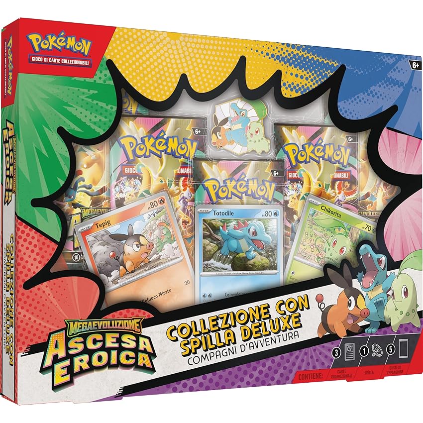 Pokémon: collezione con spilla deluxe Compagni d’avventura dell’espansione Megaevoluzione