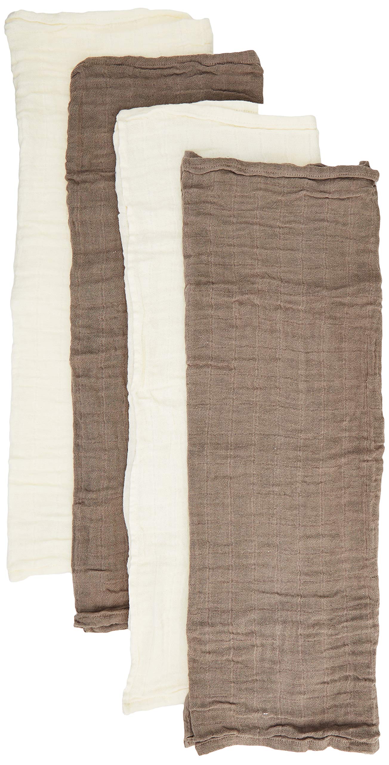 PIPPI Unisex Baby 4er Pack Windeln Für Spucktücher, Kuscheltücher Oder Windeltücher Geeignet Swimwear Set, Beige (Cinder 270), One Size (Manufacturer Size: 65x65)