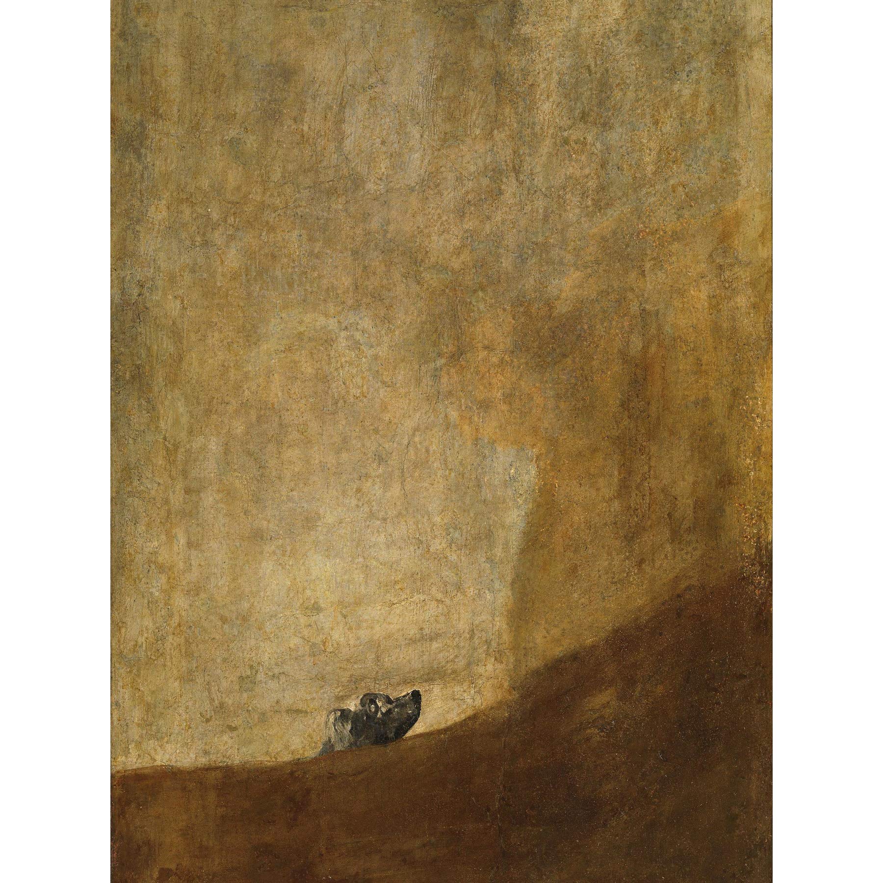 Goya Dog Painting Large XL Wall Art Canvas Print