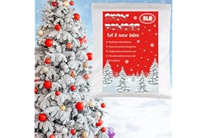 QZYL Christmas Decorations, 5 lbs Snow Flocking Powder, Self-Adhesive Snow Flock for Christmas Tree, Fake White Snow Bond Flock for Winter Holiday Artificial Tree Wreath Garland Crafts Village Display