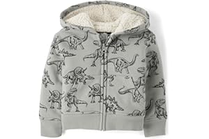 The Children's Place And Toddler Long Sleeve, Sherpa Lined, Zip-front Hoodie Sweatshirt