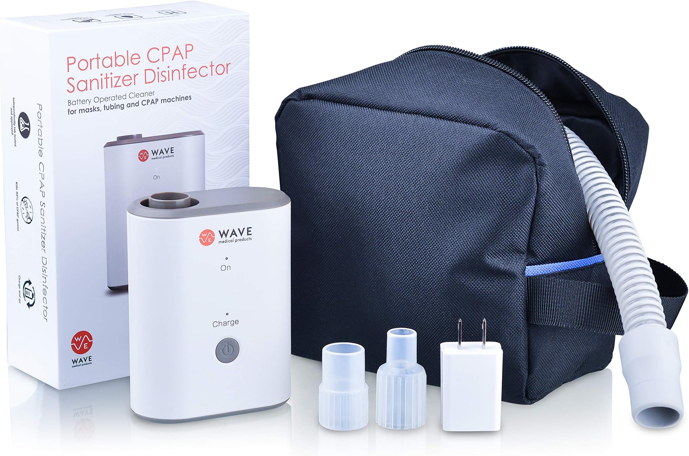 Wave Medical Portable CPAP Cleaner and Sanitizer Bundle Cleans CPAP