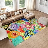Empire Art Direct Secret Garden Floral II Washable Art Area Rug Size 8'x10', Power-loomed, Heavenly Softness with Non-Slippin