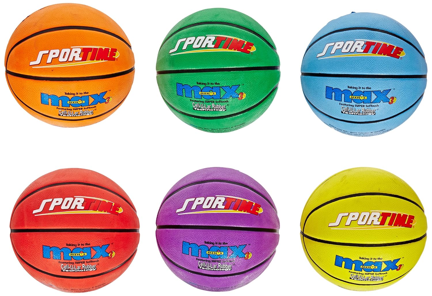 SportimeMax Men's Basketballs, 291/2 Inches, Multiple
