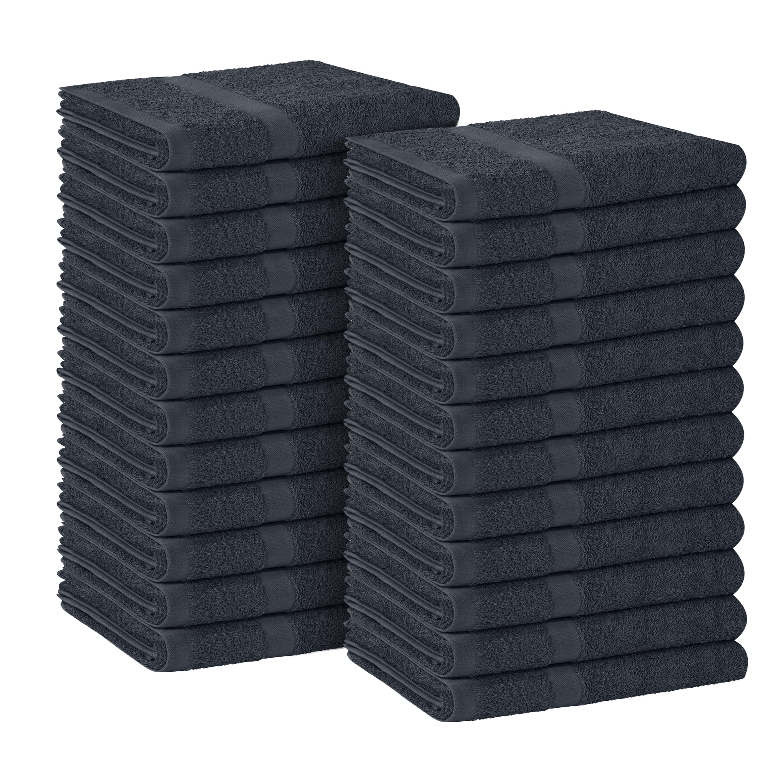 Photo 1 of Avalon Towels Salon Towel - Grey Hand Towels Bulk Pack of 24 - 100% Cotton Absorbent Spa, Facial & Gym Towel for Working Out - 16x27 Inches (Not Bleach Proof)