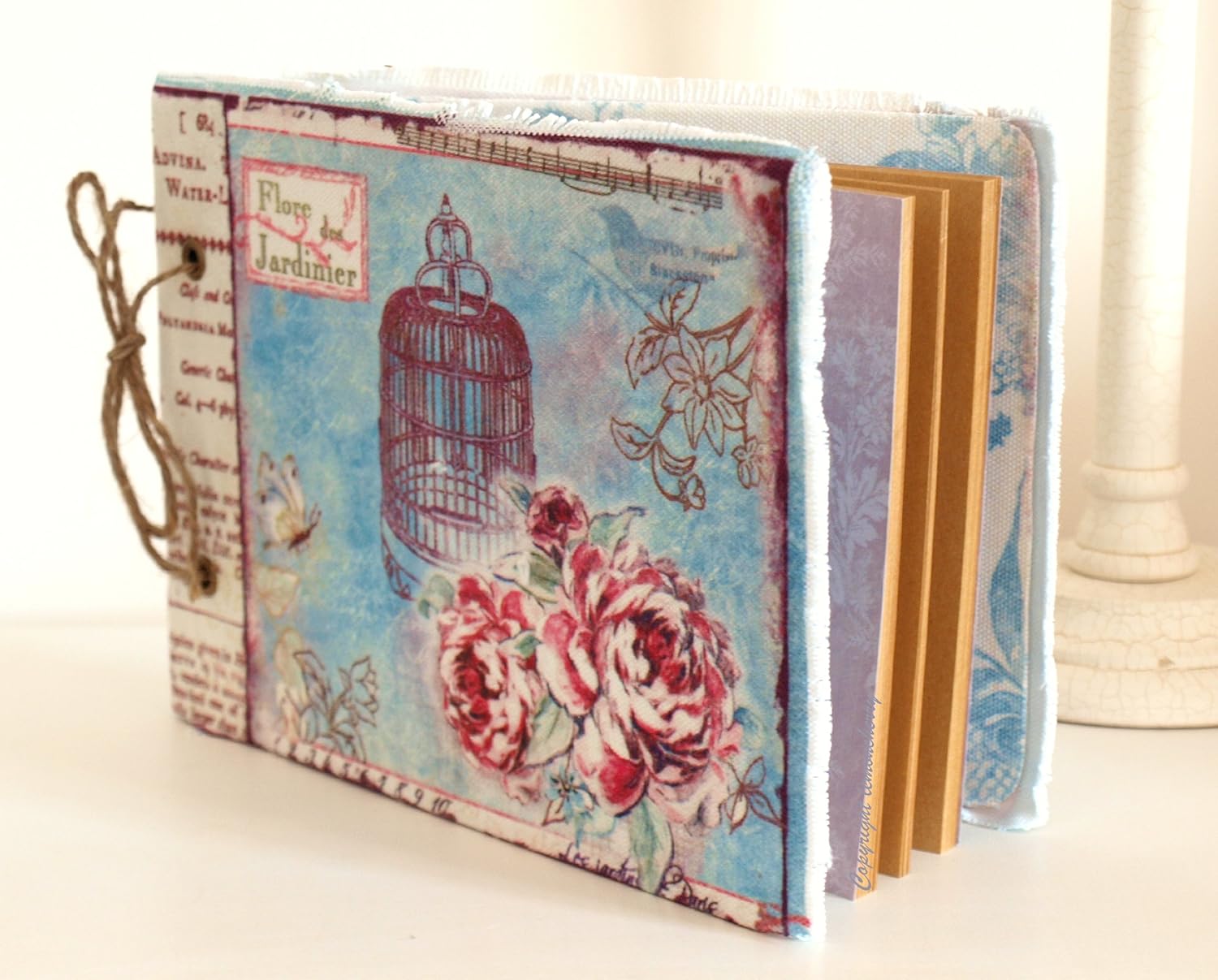 Chic Shabby Pretty Vintage Style Handmade Notebook Scrapbook for