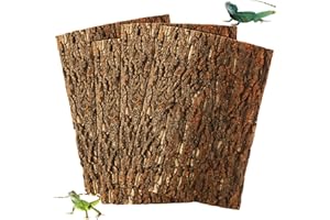 STARVAST 4PCS Cork Terrarium Background 15.7x11.8in Reptile Tank Background Board Habitat Decoration, Natural Cork Large Bark Climbing Mat for Gecko Lizard Tortoise Chameleon