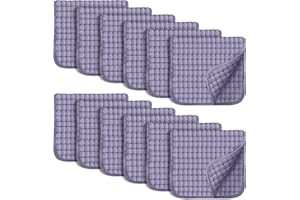 SWEET DOLPHIN 12 Pack Muslin Burp Cloths Large 100% Cotton Hand Washcloths for Baby - Baby Essentials Extra Absorbent and Soft Boys & Girls Milk Spit Up Rags for Newborn Registry - Grey, 20" X10"