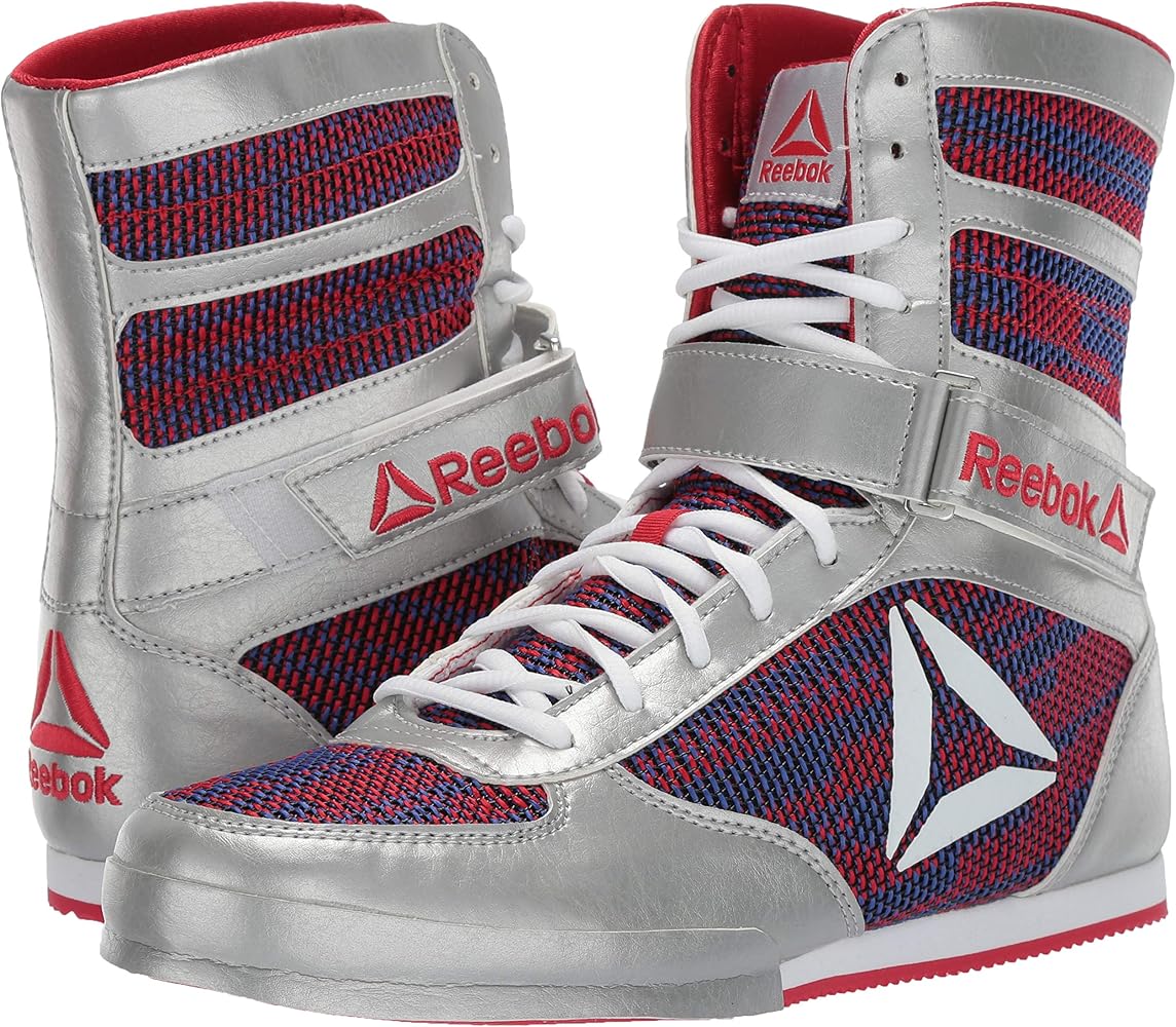 reebok boxing boots silver