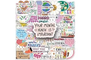 100PCS Mental Health Stickers for Skateboard,Suitcase,Bike,Water Bottle,Laptop,Guitar,Scrapbook,Health Physiotherapy Waterpro
