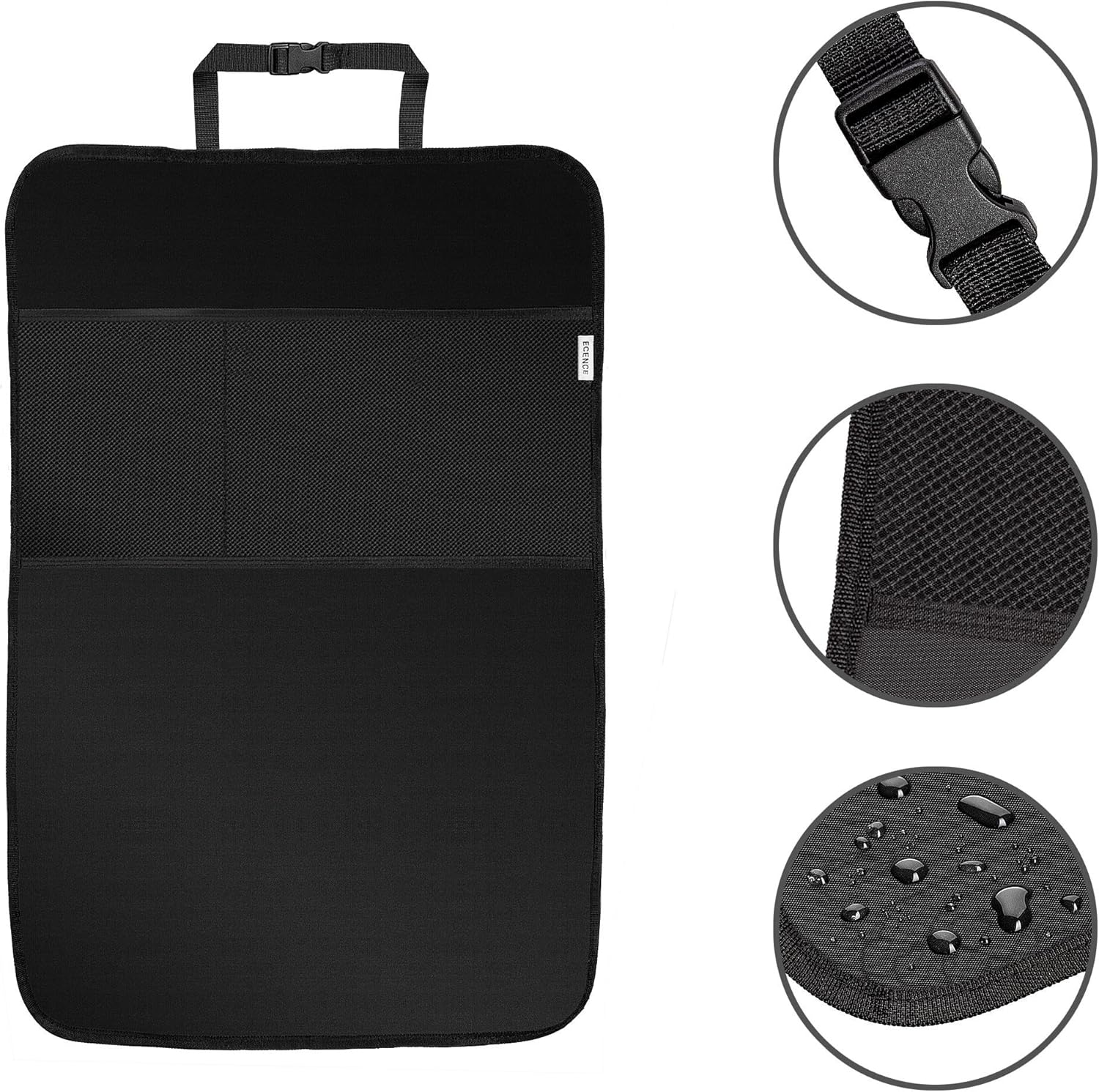 ECENCE 2x Backrest protection for kids, rear seat cover 50 x 70 cm