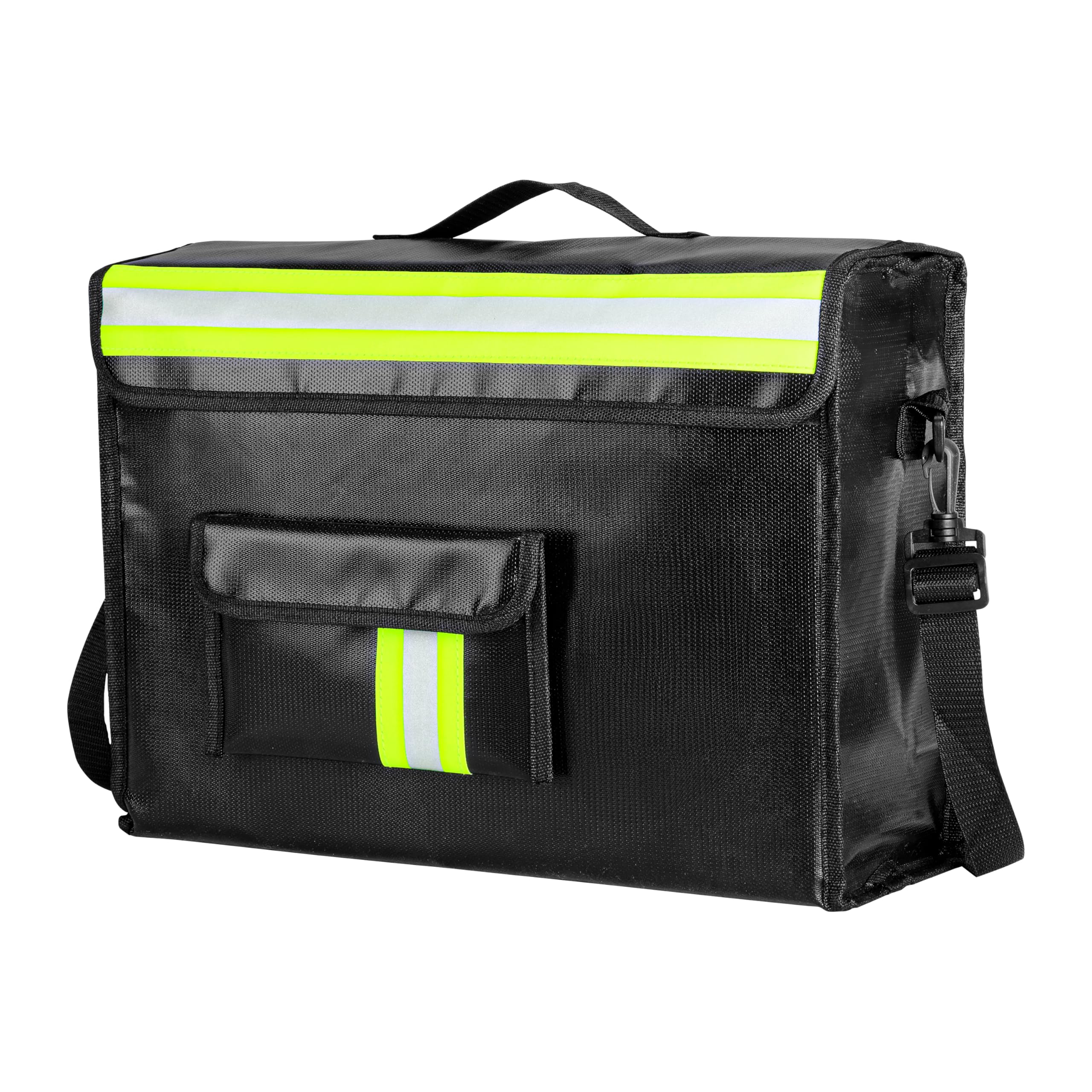 Belle Vous Fireproof Document Bag - 17” x 15” x 6.3” Waterproof & Fireproof Document Box with Reflective Strips - Documents Storage Box, Safe Box and Document Case