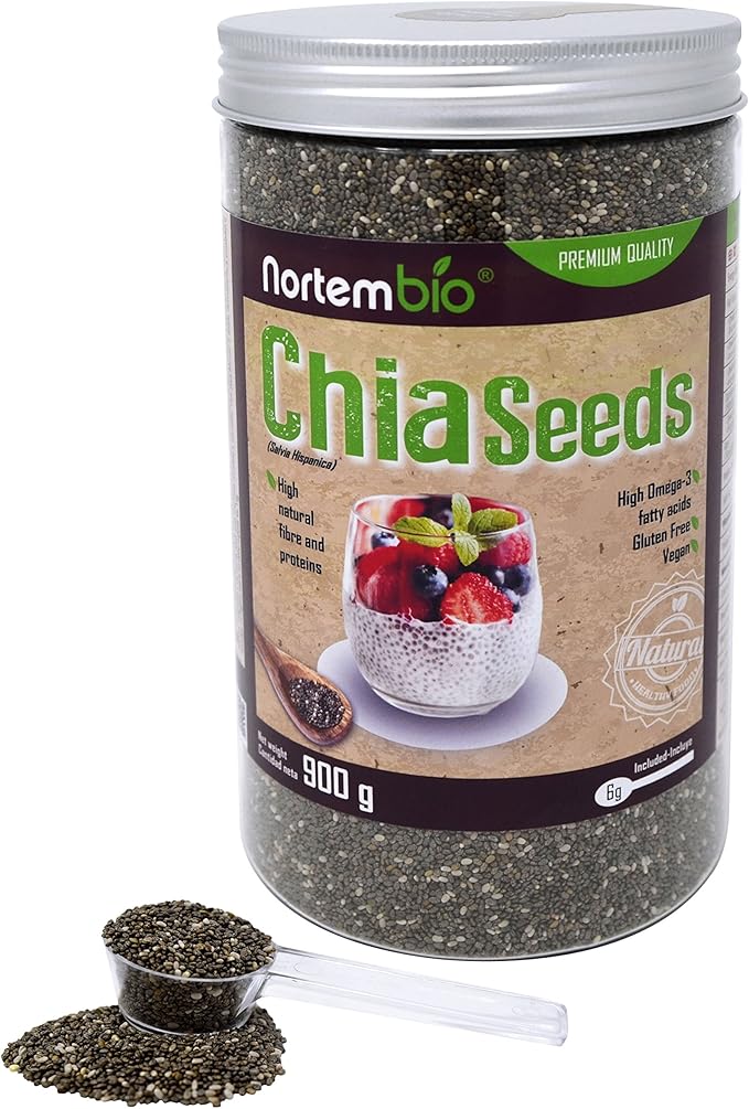 Semillas de Chia (Salvia hispanica) NortemBio 900g, Calidad ...