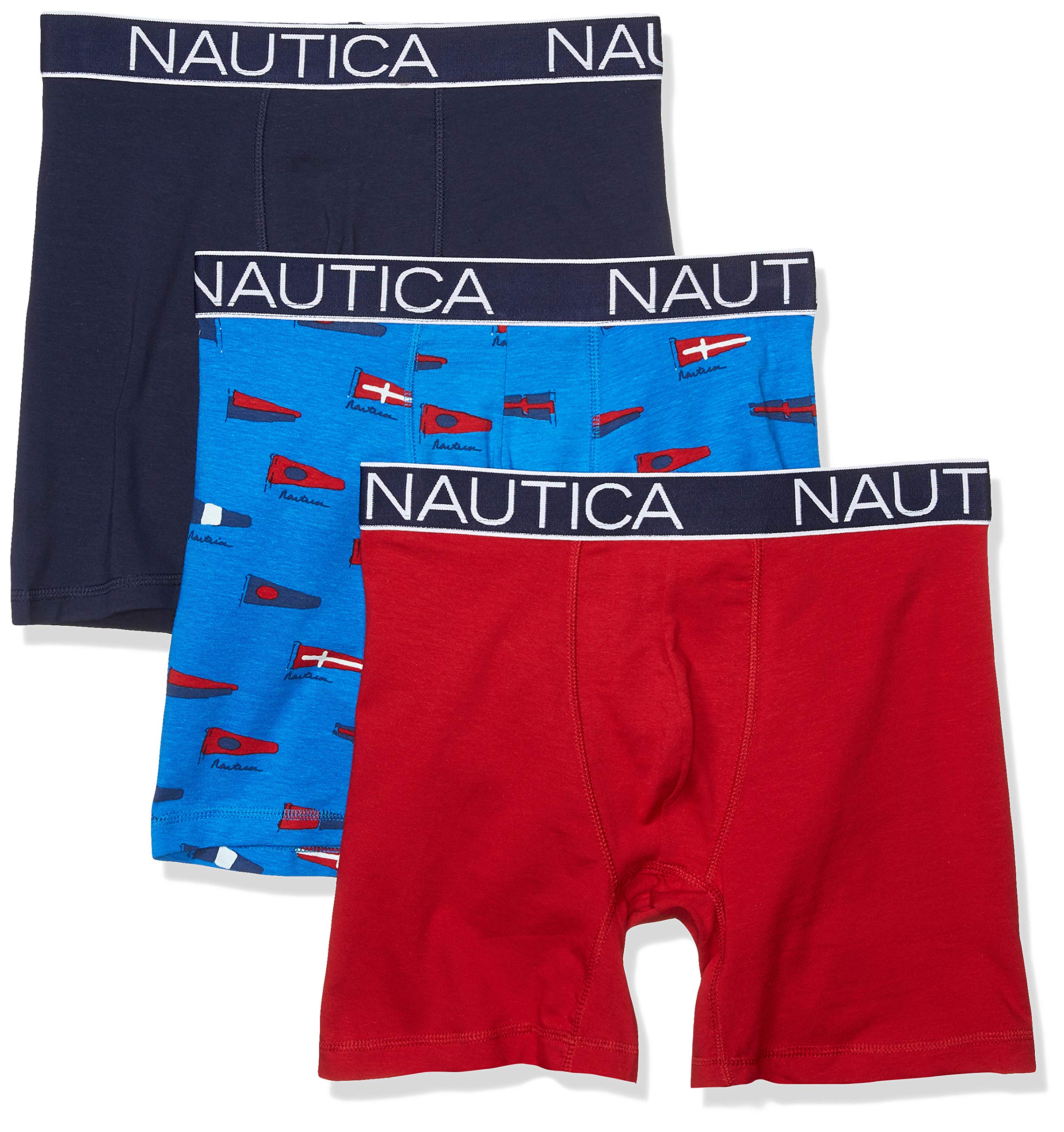 Nautica Men's 3Pack Classic Underwear Cotton Stretch Boxer Brief
